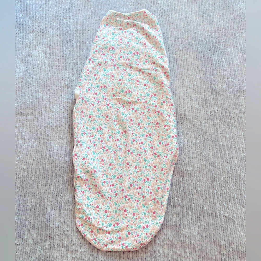 Carters Floral Swaddle Sleep Sack 0-3 Months Cotton Velcro‎ Baby Pink